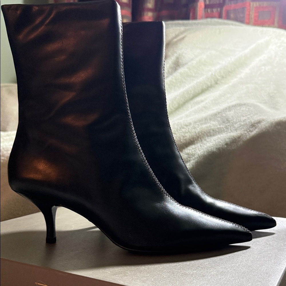 Cole Haan: Classic Black Pointed Toe Women's Boots